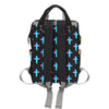 Christian Cross neon Pattern Diaper Bag Backpack