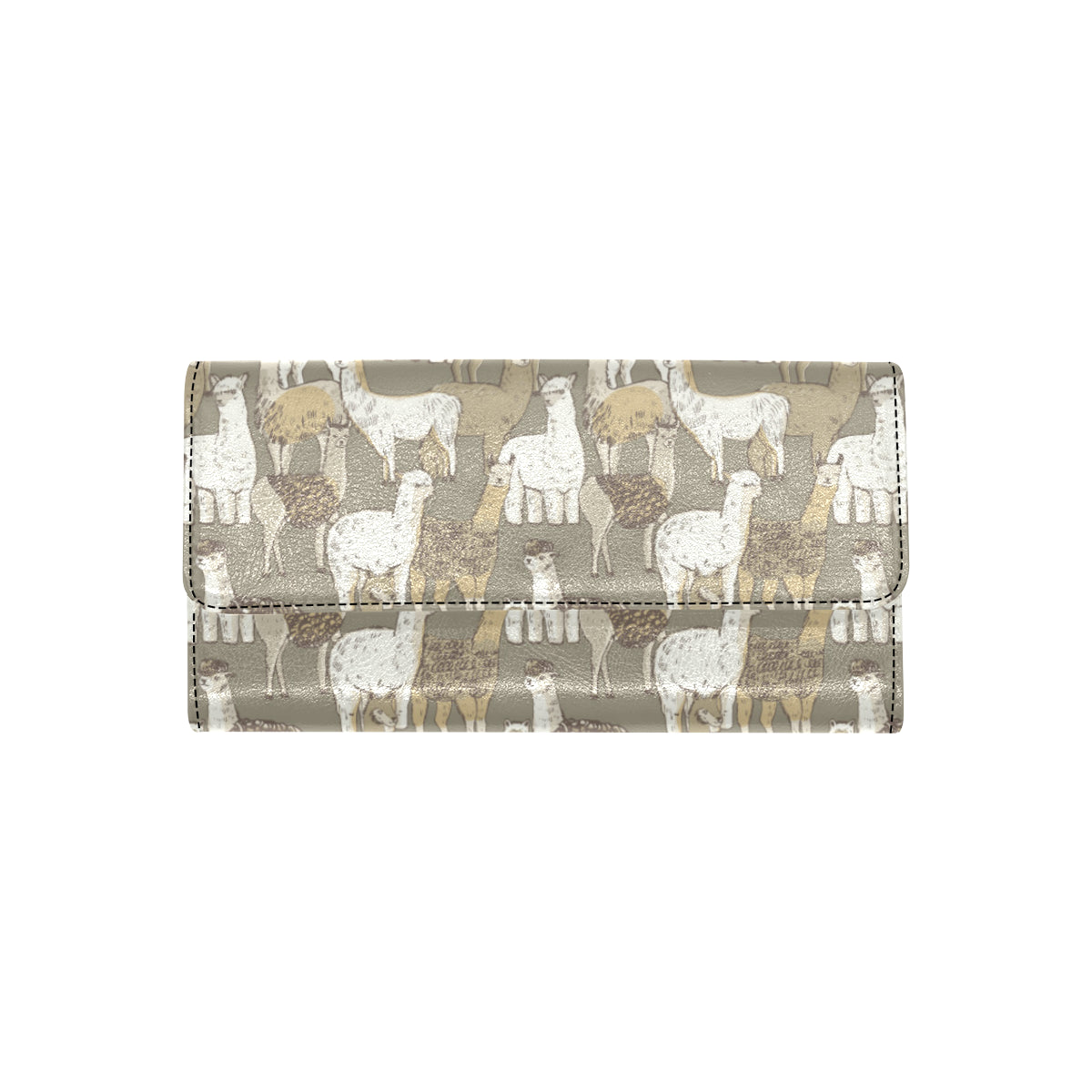 Alpaca Pattern Print Design 01 Women's Trifold Wallet