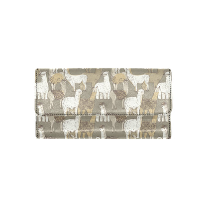 Alpaca Pattern Print Design 01 Women's Trifold Wallet