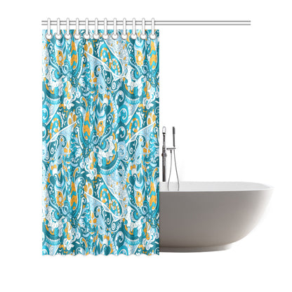 Funky Retro Pattern Print Design A03 Shower Curtain