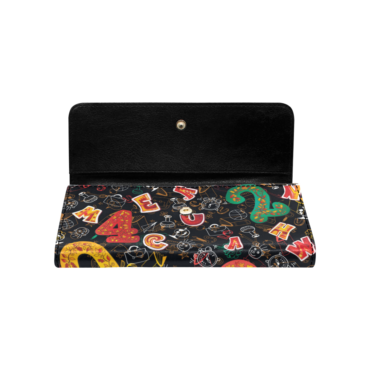 Number Pattern Print Design A03 Women's Trifold Wallet