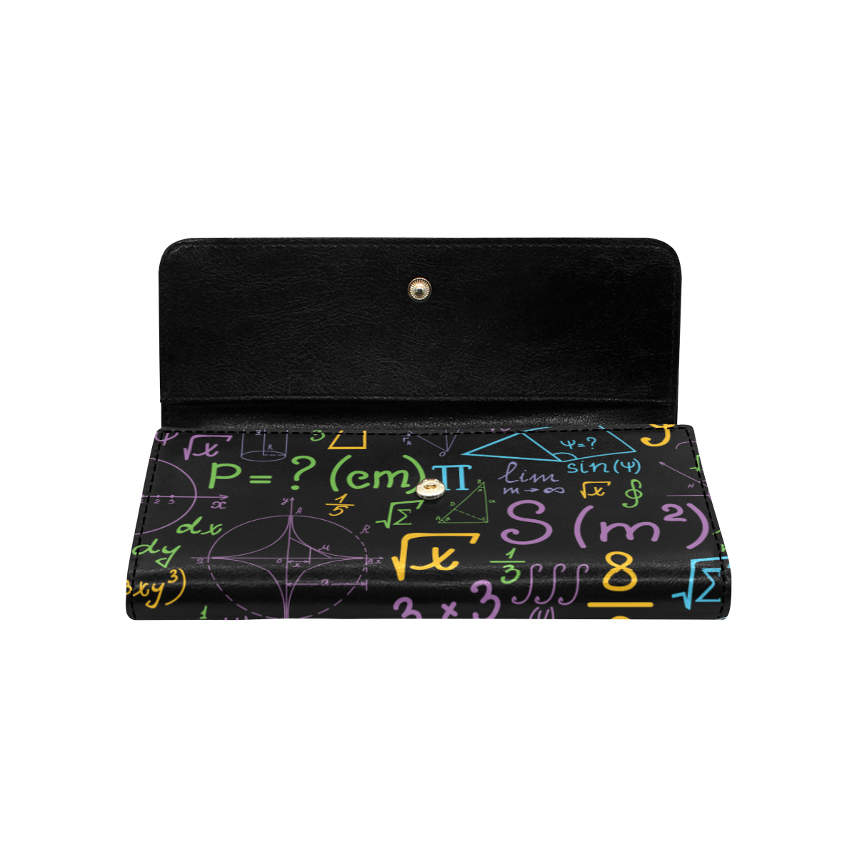 Math Pattern Print Design 03 Women's Trifold Wallet