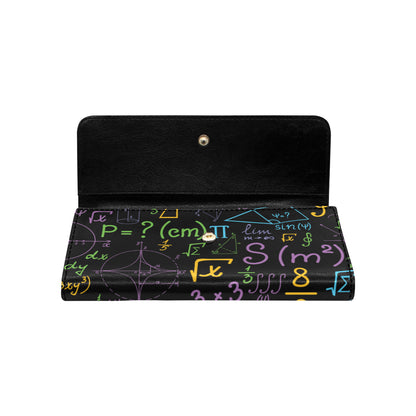 Math Pattern Print Design 03 Women's Trifold Wallet
