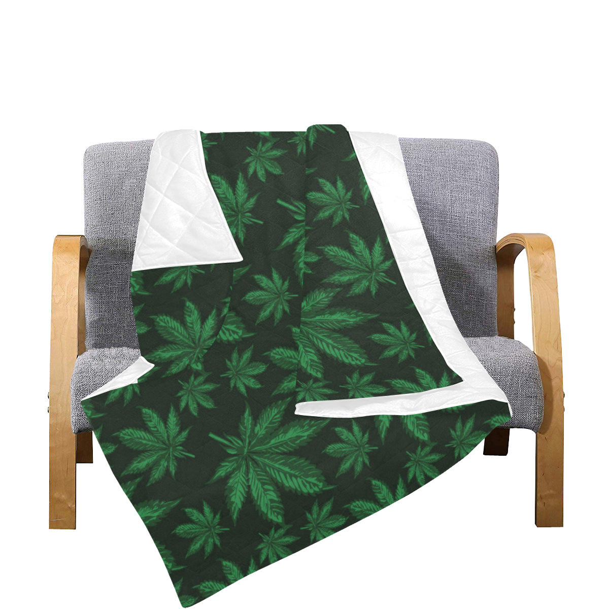 Pot Leaf Pattern Print Design A04 Premium Quilt
