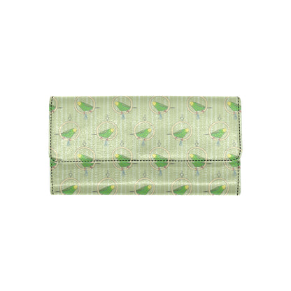 Budgerigar Pattern Print Design 02 Women's Trifold Wallet