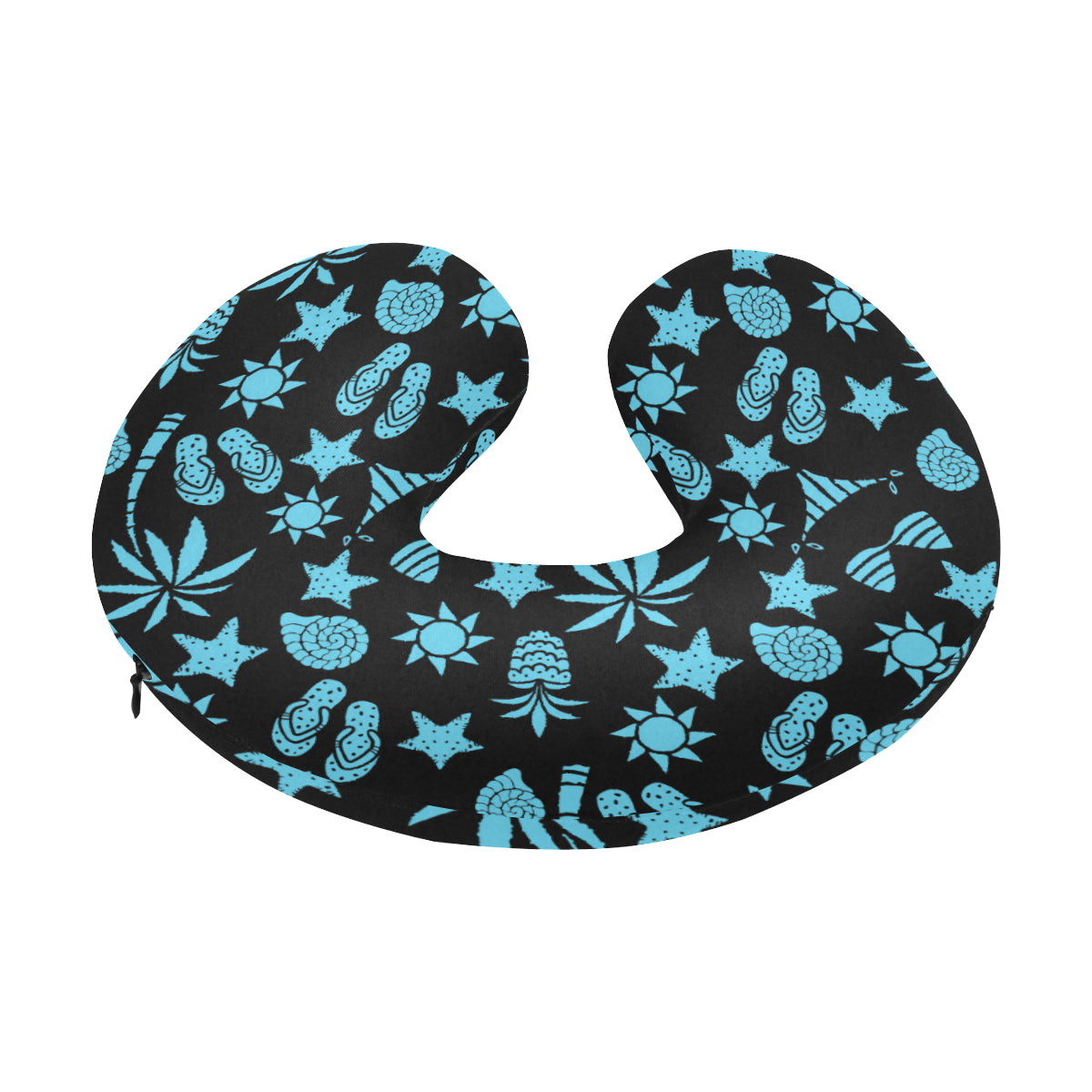 Beach Scene Pattern Print Design 03 U-Shaped Travel Neck Pillow