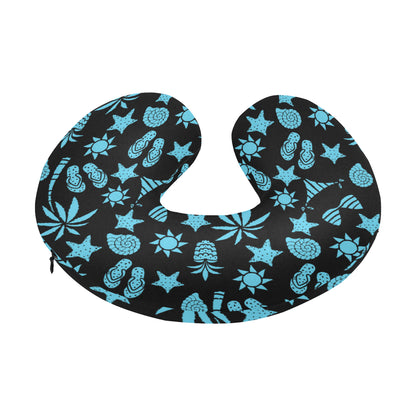 Beach Scene Pattern Print Design 03 U-Shaped Travel Neck Pillow