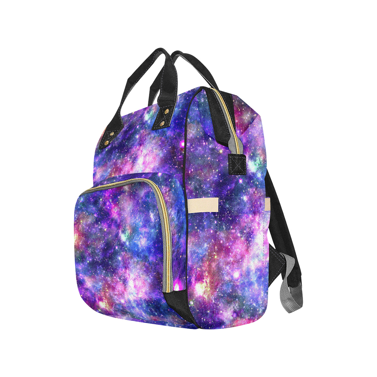 Galaxy Night Stardust Space Print Diaper Bag Backpack