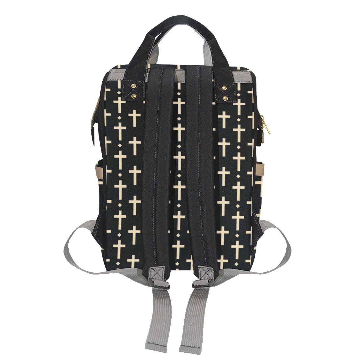 Cross Pattern Print Design 03 Diaper Bag Backpack