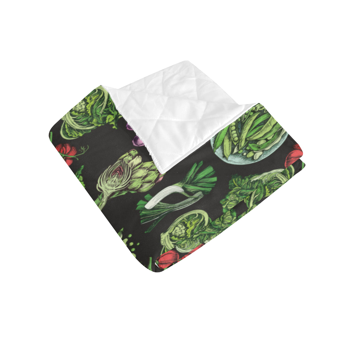 Lettuce Pattern Print Design 01 Premium Quilt