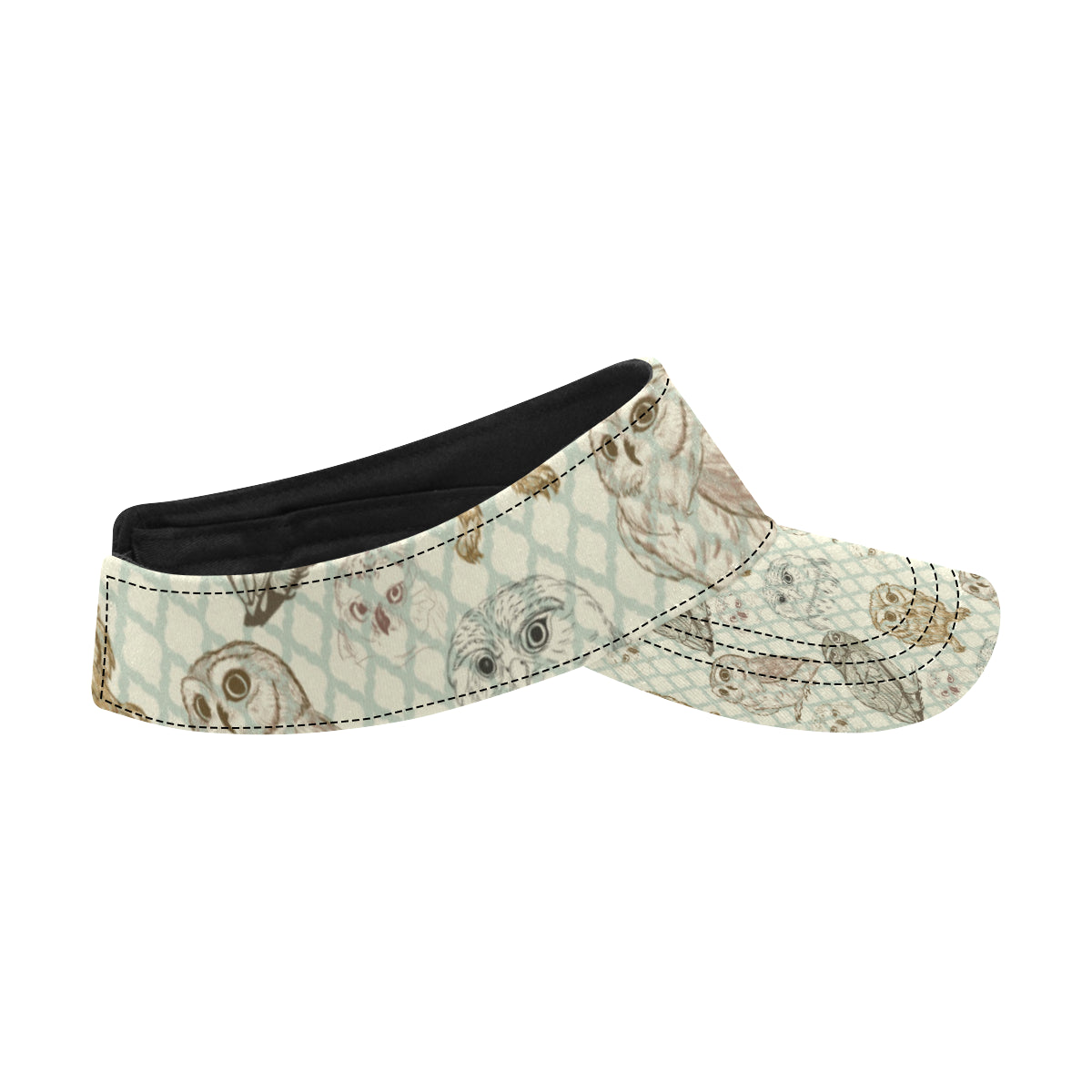 Owl Pattern Print Design A03 Unisex Sun Visor
