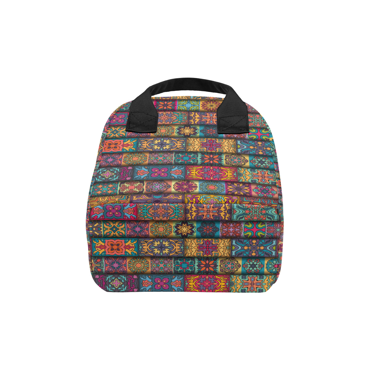 Mandala Style Design Print Insulated Lunch Bag