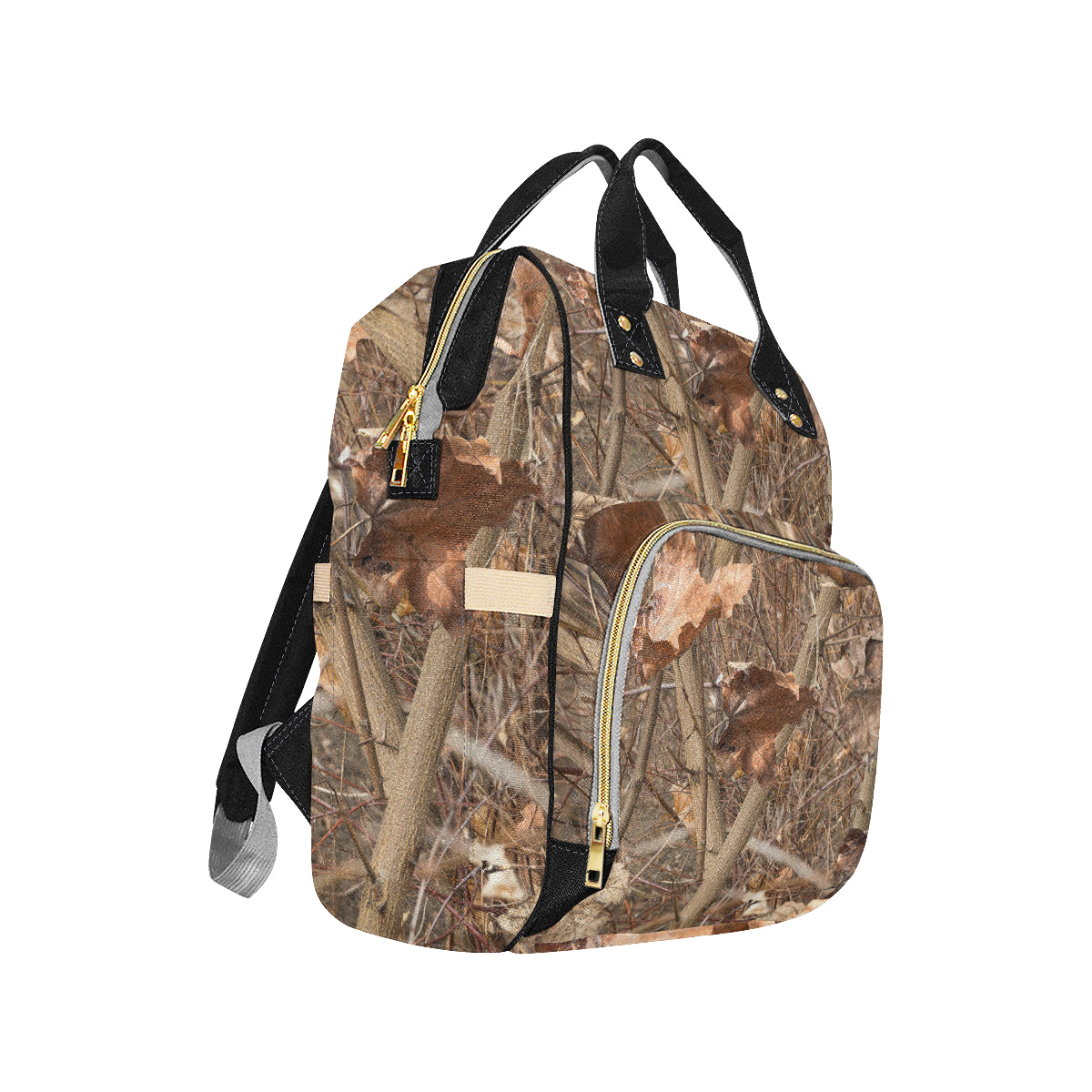 Camo Realistic Tree Forest Autumn Print Diaper Bag Backpack