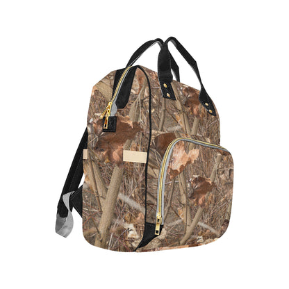 Camo Realistic Tree Forest Autumn Print Diaper Bag Backpack