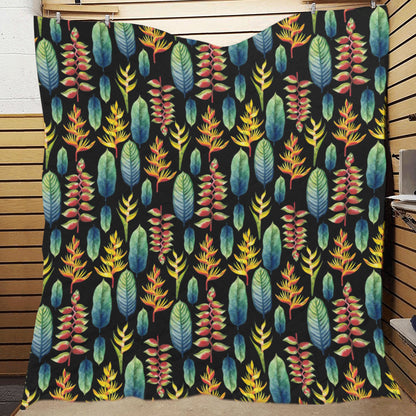 Heliconia Pattern Print Design HL03 Premium Quilt