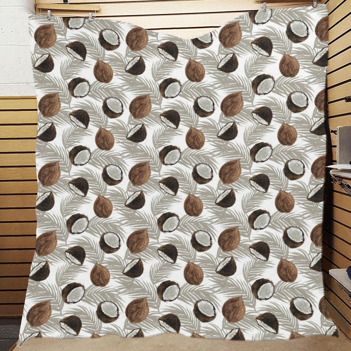 Coconut Pattern Print Design CN03 Premium Quilt