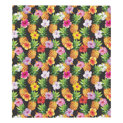 Pineapple Hibiscus Premium Quilt