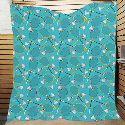 Badminton Pattern Print Design 06 Premium Quilt