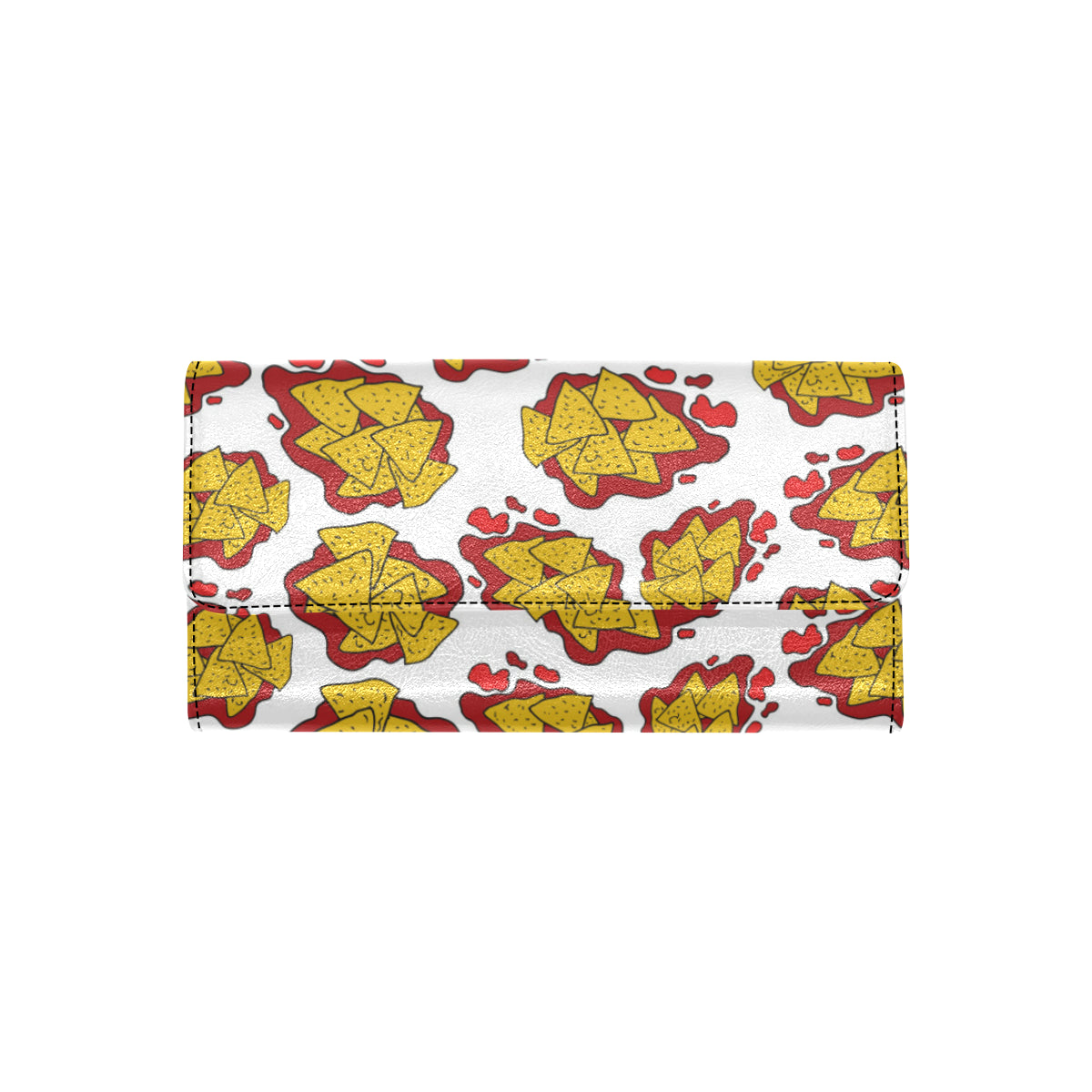 Nachos Pattern Print Design A03 Women's Trifold Wallet
