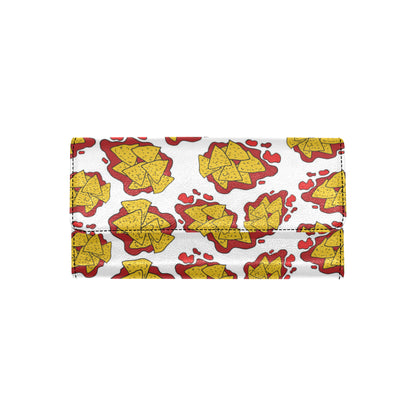 Nachos Pattern Print Design A03 Women's Trifold Wallet