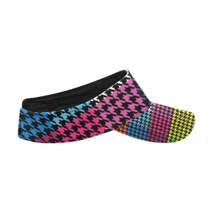 Houndstooth Colorful Pattern Print Design 01 Unisex Sun Visor