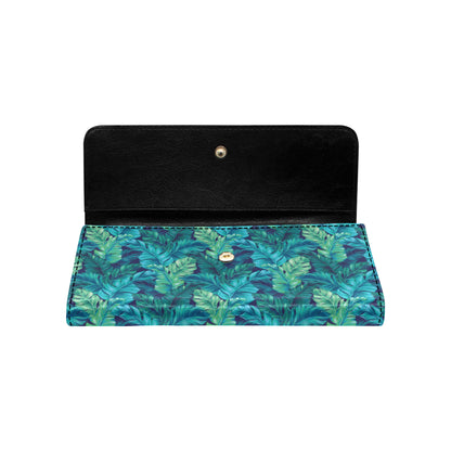 Banana Leaf Pattern Print Design 06 Women's Trifold Wallet