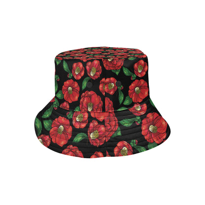 Camellia Pattern Print Design CM07 Unisex Bucket Hat