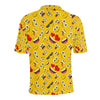 Emoji Face Print Pattern Men Polo Shirt