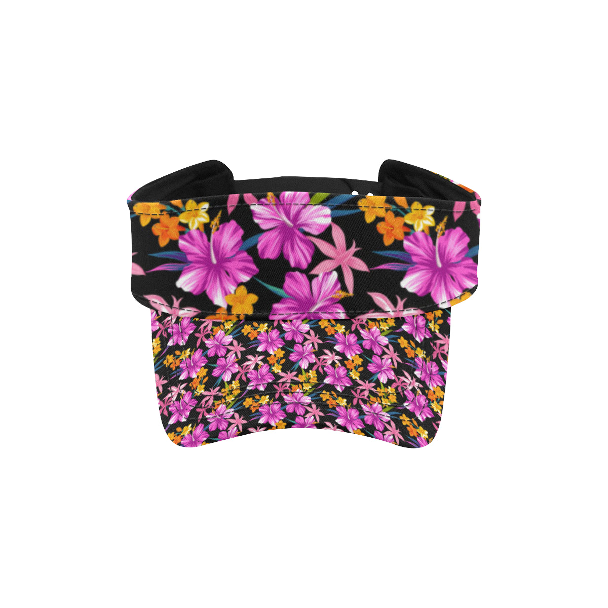 Tropical Folower Pink Hibiscus Print Unisex Sun Visor
