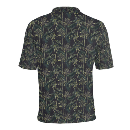 Palm Tree Background Design Print Men Polo Shirt