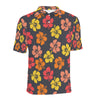 Hibiscus Pattern Print Design HB024 Men Polo Shirt