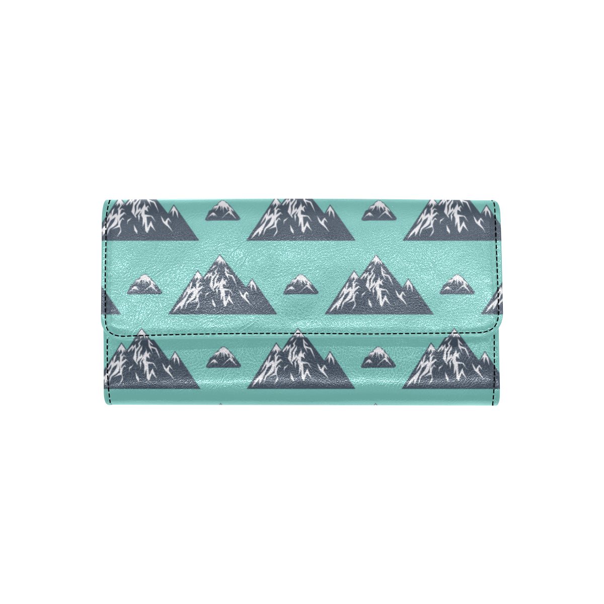Mountain Pattern Print Design 01 Women's Trifold Wallet