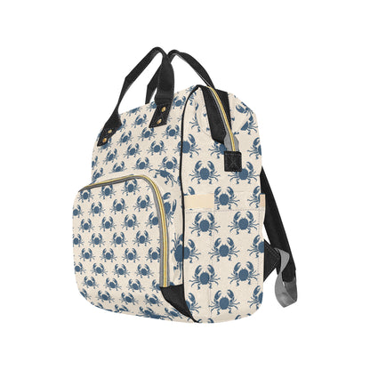 Crab Pattern Print Design 02 Diaper Bag Backpack