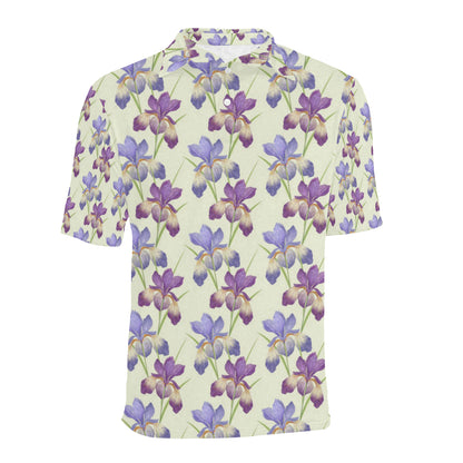 Iris Pattern Print Design IR08 Men Polo Shirt