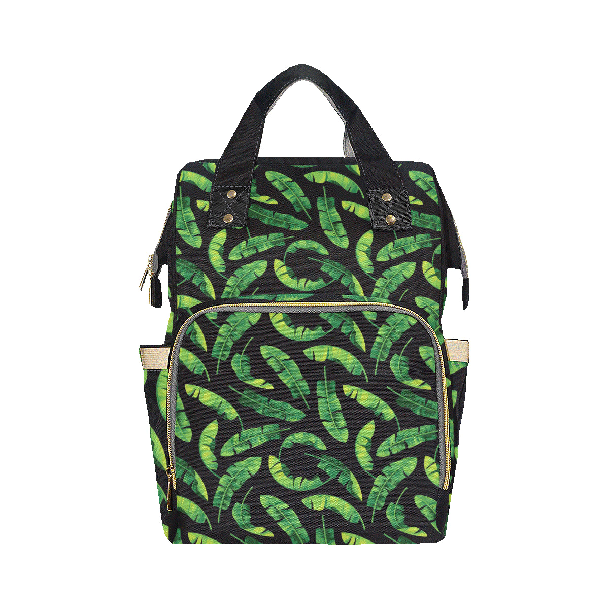 Banana Leaf Pattern Print Design BL02 Diaper Bag Backpack