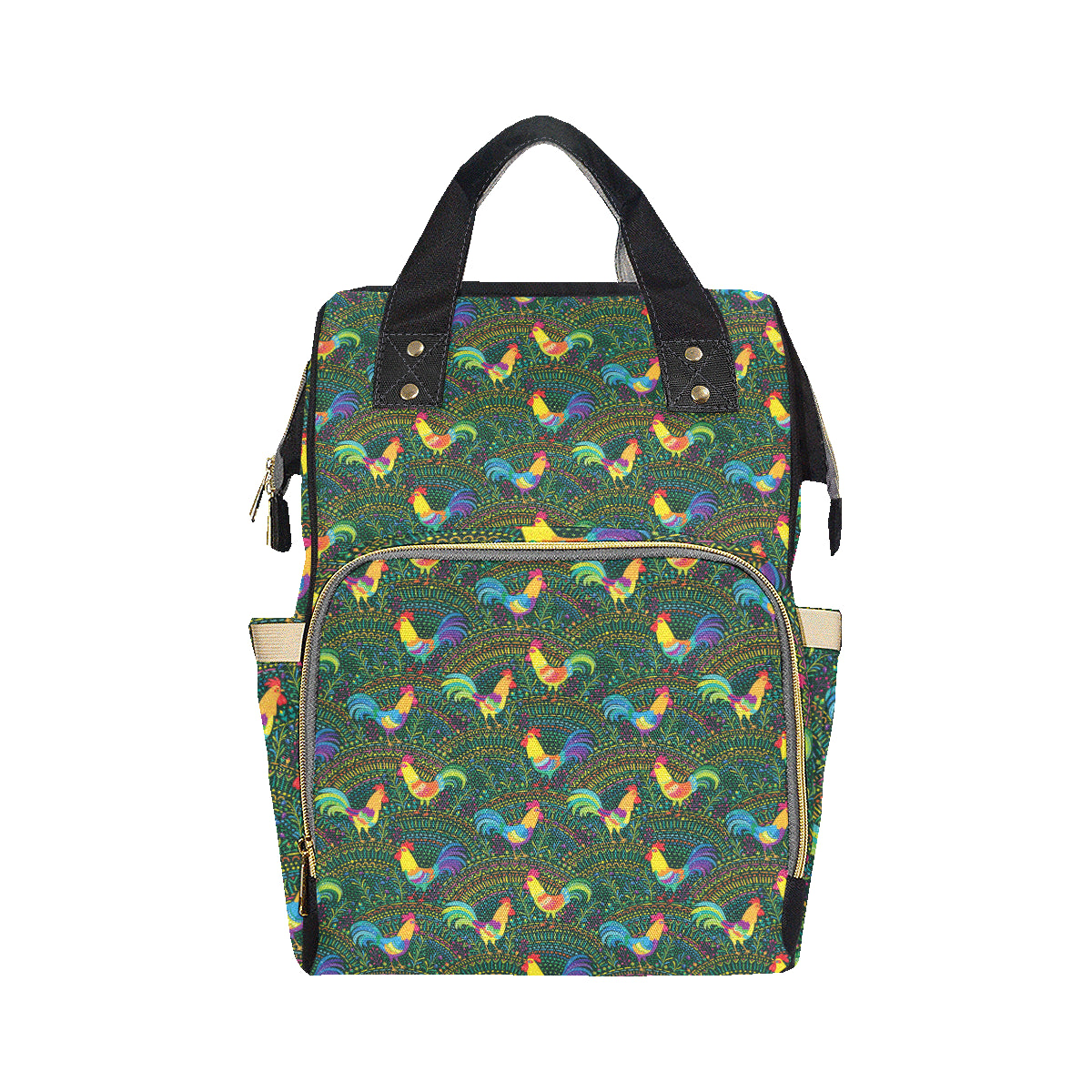 Rooster Pattern Print Design A01 Diaper Bag Backpack