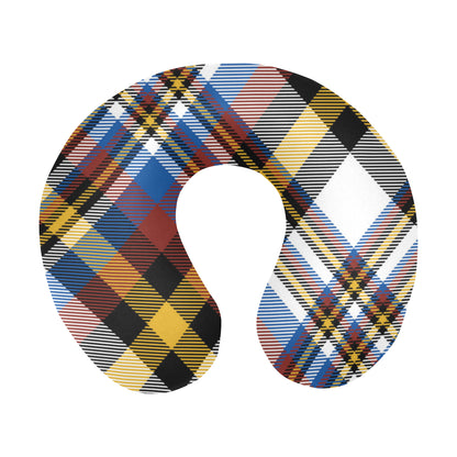 Madras Pattern Print Design 01 U-Shaped Travel Neck Pillow