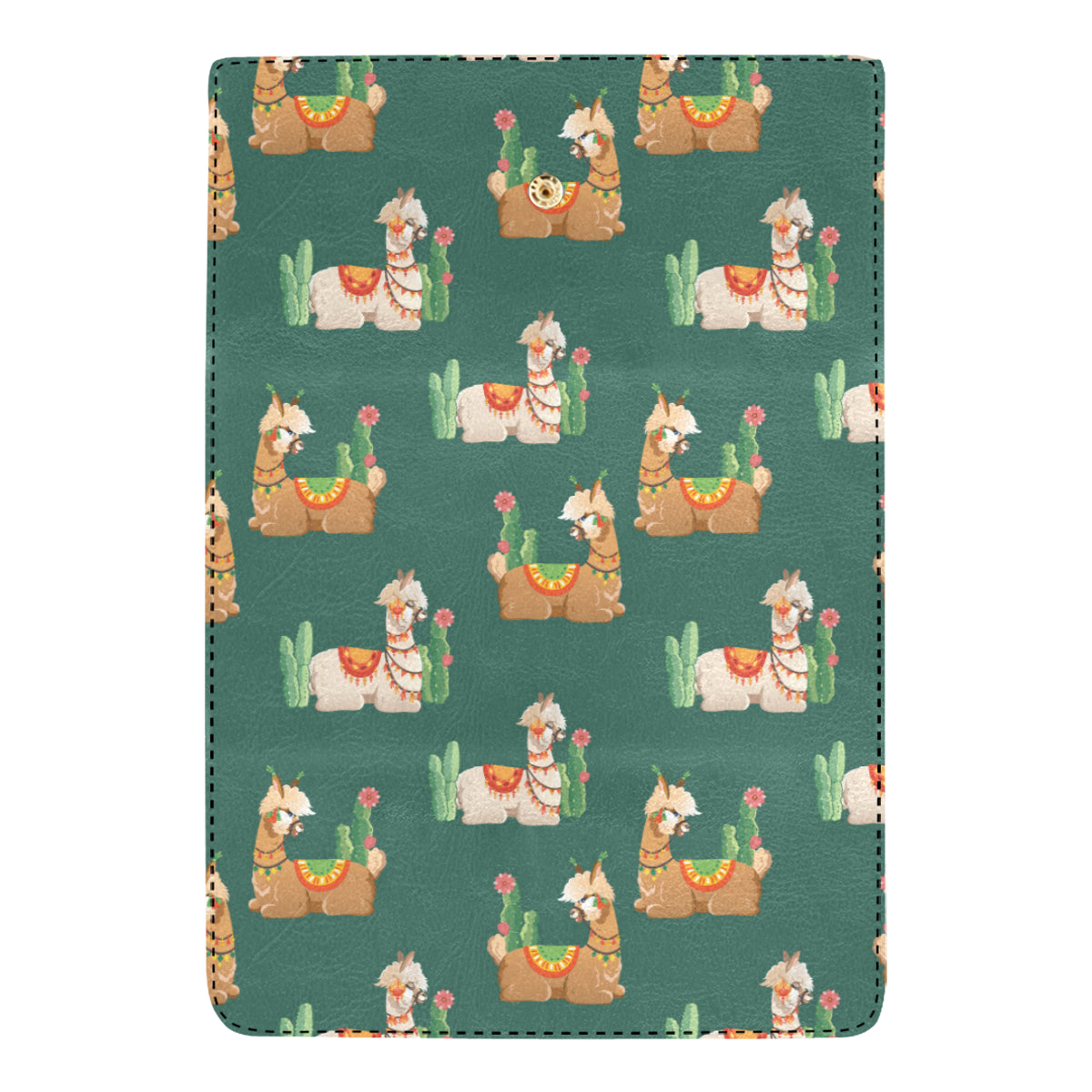 Llama Cactus Pattern Print Design 07 Women's Trifold Wallet
