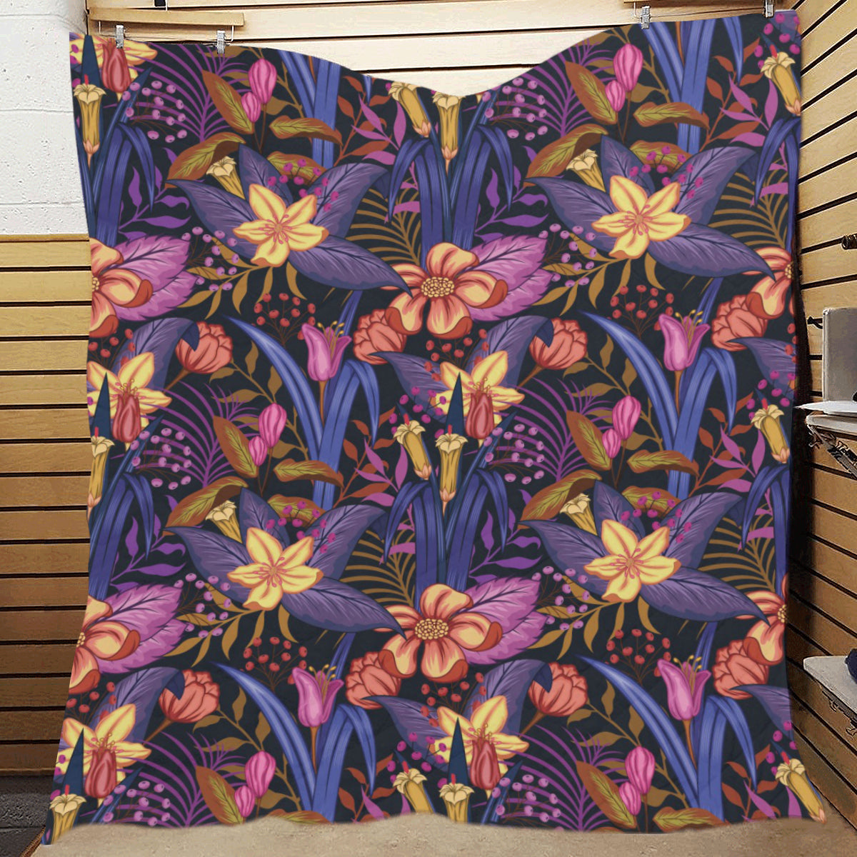 Lily Pattern Print Design LY016 Premium Quilt