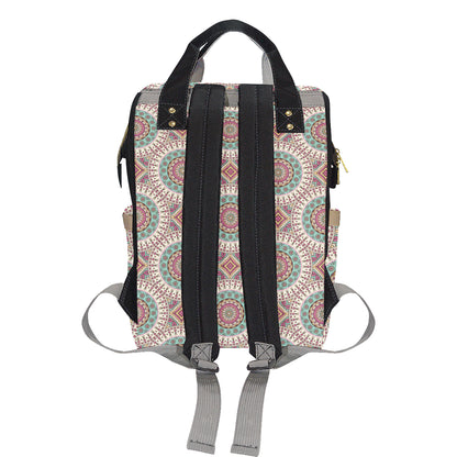 Bohemian Round Style Print Diaper Bag Backpack