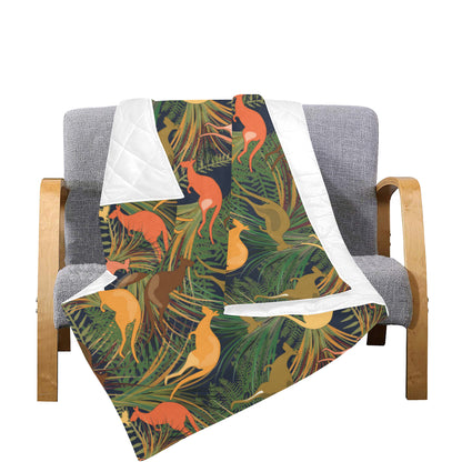 Kangaroos Pattern Print Design 07 Premium Quilt