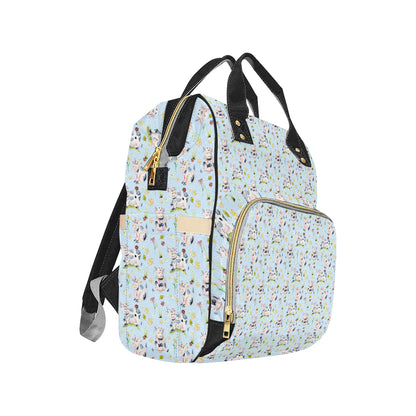 Cow Happy Pattern Print Design 05 Diaper Bag Backpack