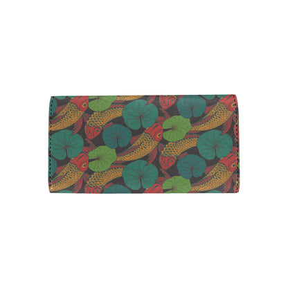 KOI Fish Pattern Print Design 01 Women's Trifold Wallet