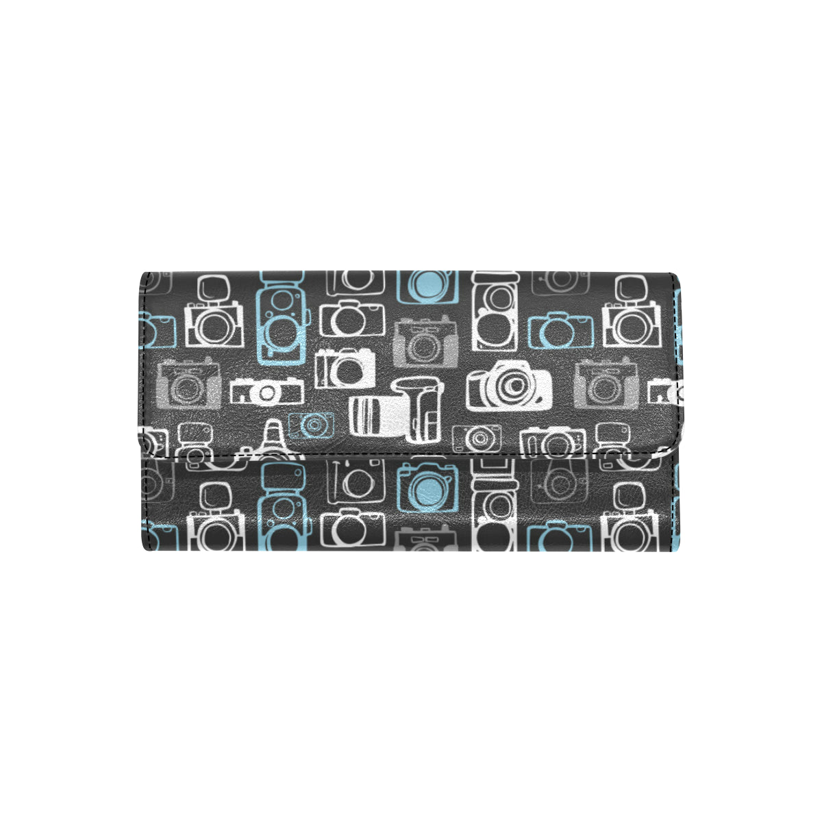 Camera Pattern Print Design 04 Women's Trifold Wallet