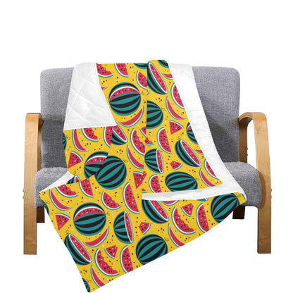 Watermelon Pattern Print Design WM02 Premium Quilt
