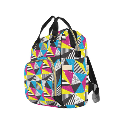 80s Pattern Print Design 2 Diaper Bag Backpack