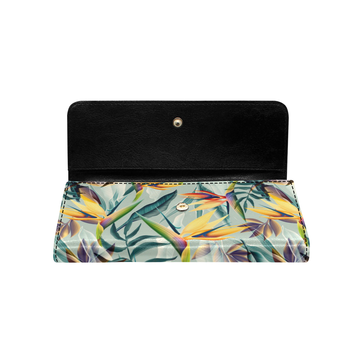 Tropical Flower Pattern Print Design TF022 Women's Trifold Wallet