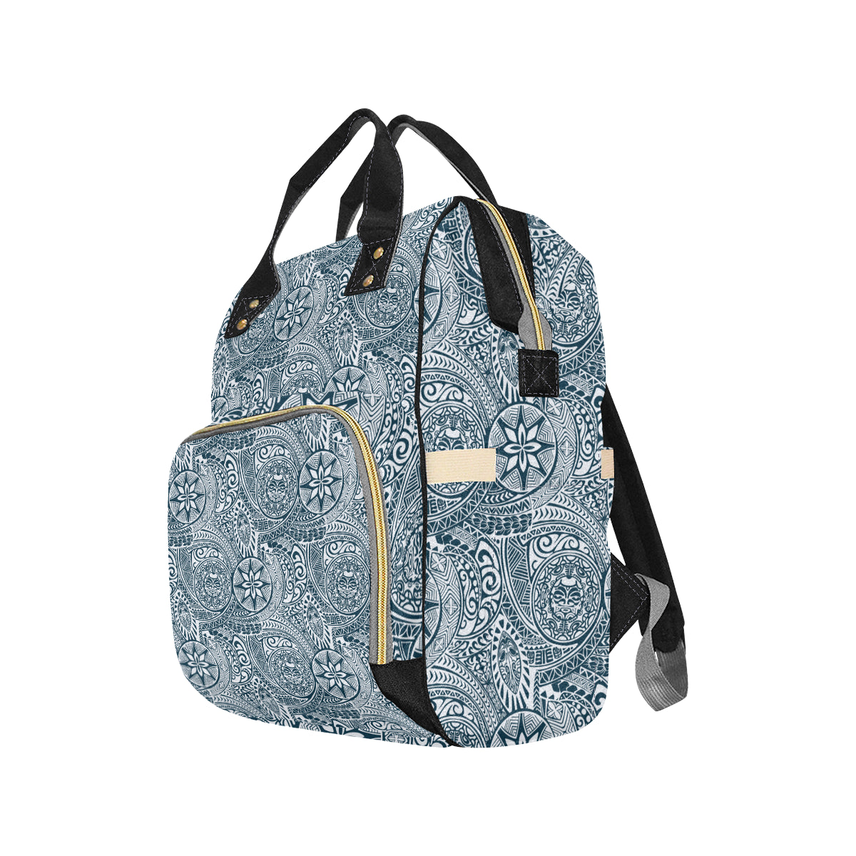 Polynesian Pattern Print Design A03 Diaper Bag Backpack