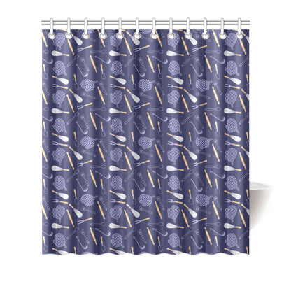Cooking Kitchen Tools Pattern Print Design 04 Shower Curtain