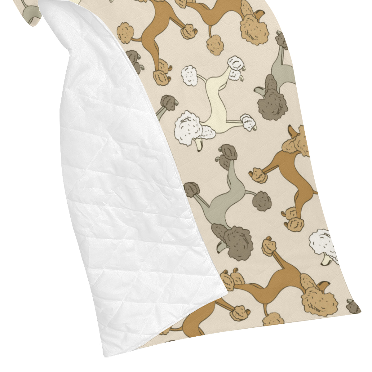 Poodle Pattern Print Design A01 Premium Quilt